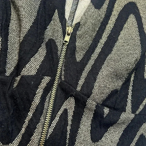 Women’s Black and Gold Zip Up Dress Size Small - Picture 2 of 5